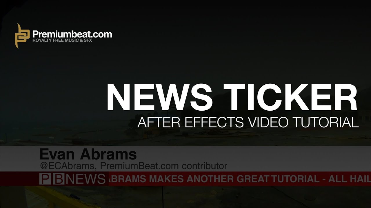 after effects news ticker template for cover